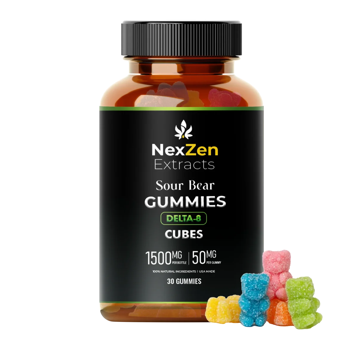 Delta 8 THC Gummies – Sour Bear (1500mg) - Image 1