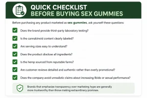 Quick Checklist Before Buying Sex Gummies