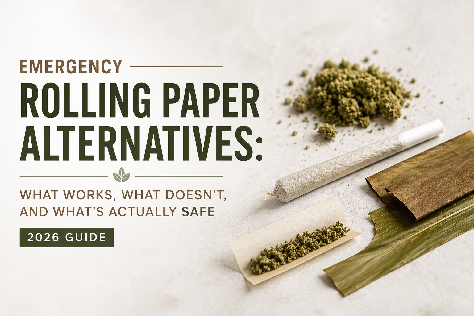 Emergency Rolling Paper Alternatives What's Safe & What Works (2026 Guide)